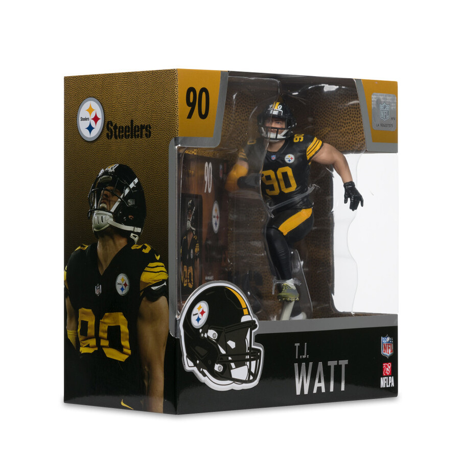 figurine tj watt en tenue color rush pittsburgh steelers nfl 7 pouces - mcfarlanes sportspicks