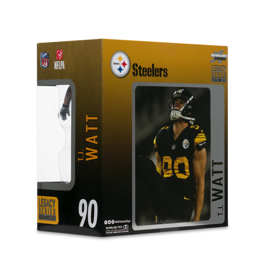 figurine tj watt en tenue color rush pittsburgh steelers nfl 7 pouces - mcfarlanes sportspicks