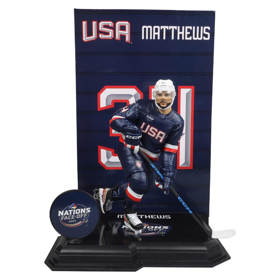 ensemble des 4 nations de la série nhl legacy n° 16-17 matthews et mcdavid 2 figurines de 18 cm