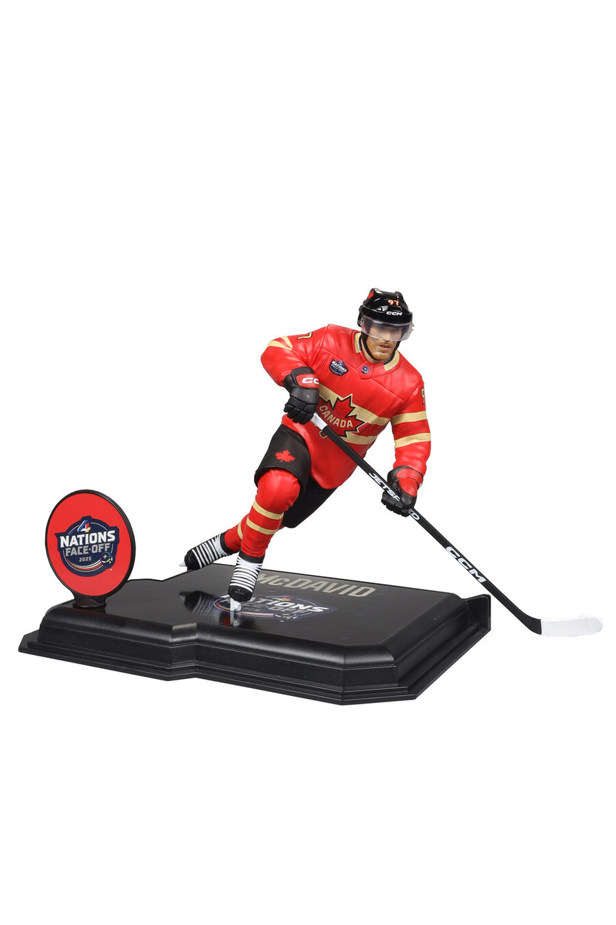 ensemble des 4 nations de la série nhl legacy n° 16-17 matthews et mcdavid 2 figurines de 18 cm