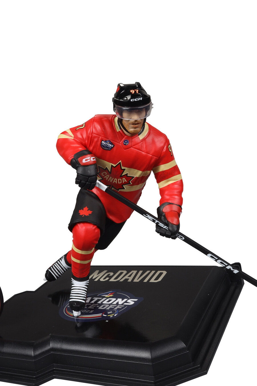 ensemble des 4 nations de la série nhl legacy n° 16-17 matthews et mcdavid 2 figurines de 18 cm