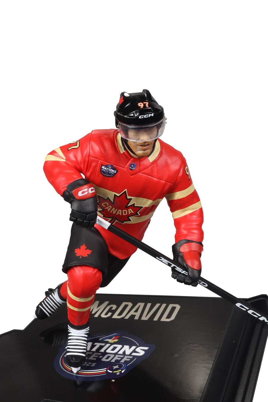 ensemble des 4 nations de la série nhl legacy n° 16-17 matthews et mcdavid 2 figurines de 18 cm