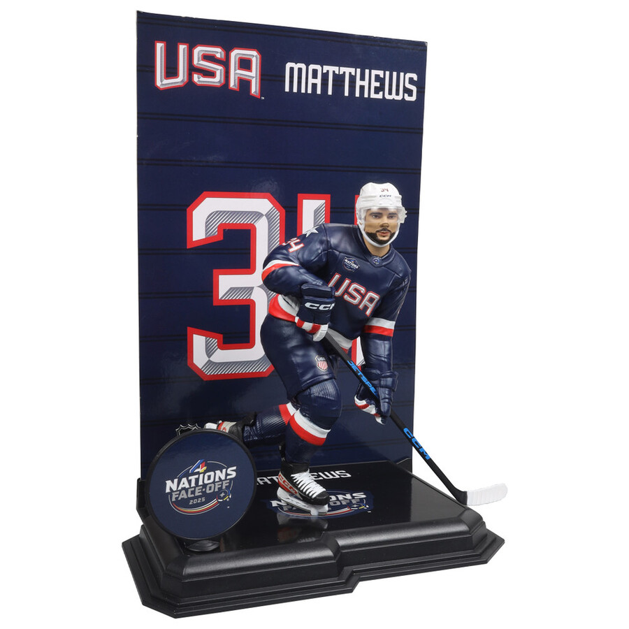 ensemble des 4 nations de la série nhl legacy n° 16-17 matthews et mcdavid 2 figurines de 18 cm