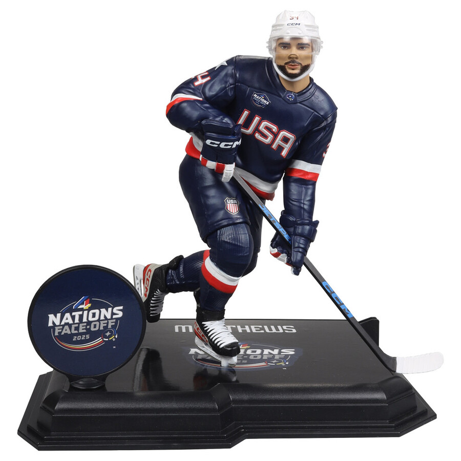 ensemble des 4 nations de la série nhl legacy n° 16-17 matthews et mcdavid 2 figurines de 18 cm