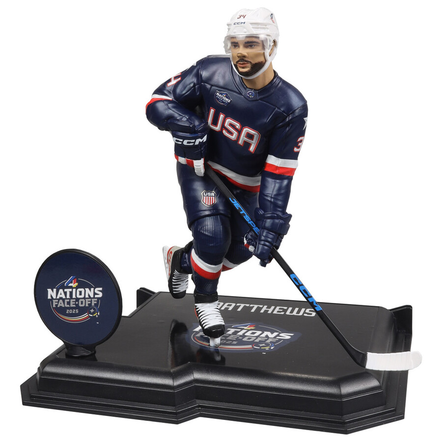 ensemble des 4 nations de la série nhl legacy n° 16-17 matthews et mcdavid 2 figurines de 18 cm