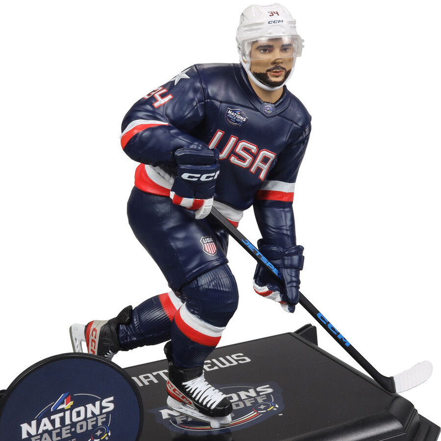 ensemble des 4 nations de la série nhl legacy n° 16-17 matthews et mcdavid 2 figurines de 18 cm