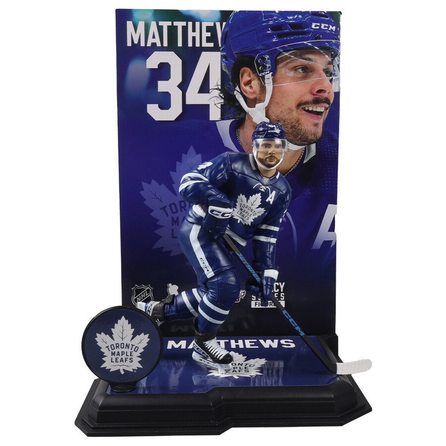 figurine auston matthews maple leafs de toronto lnh 7 pouces - sélection sportive mcfarlane
