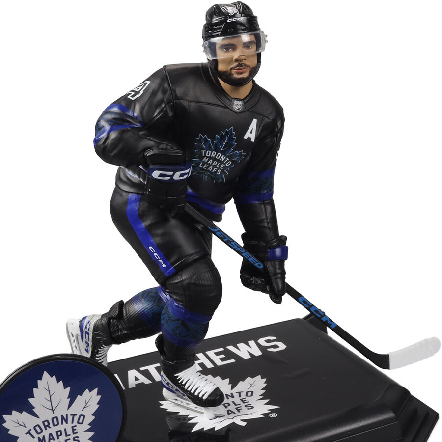 figurine auston matthews avec troisième maillot maple leafs de toronto gold label nhl 7 pouces - mcfarlanes sportspicks