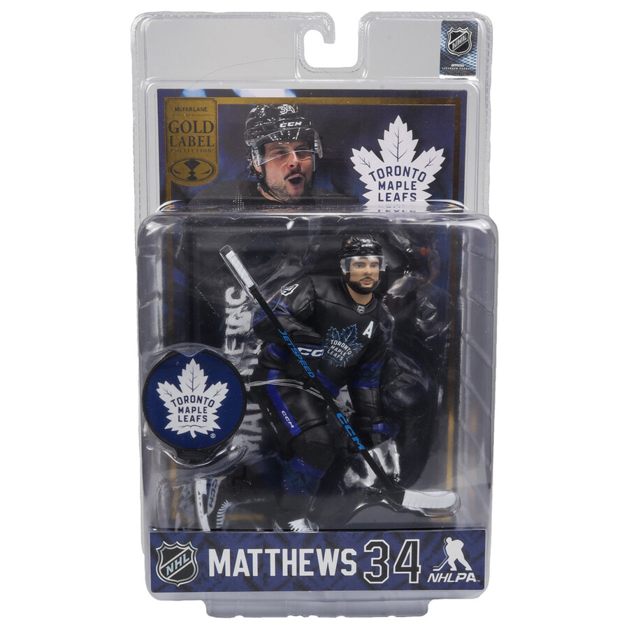 figurine auston matthews avec troisième maillot maple leafs de toronto gold label nhl 7 pouces - mcfarlanes sportspicks