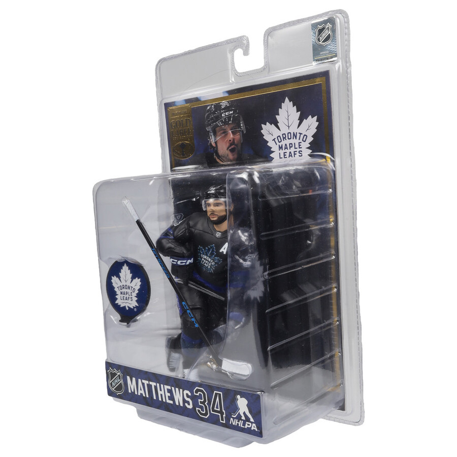 figurine auston matthews avec troisième maillot maple leafs de toronto gold label nhl 7 pouces - mcfarlanes sportspicks