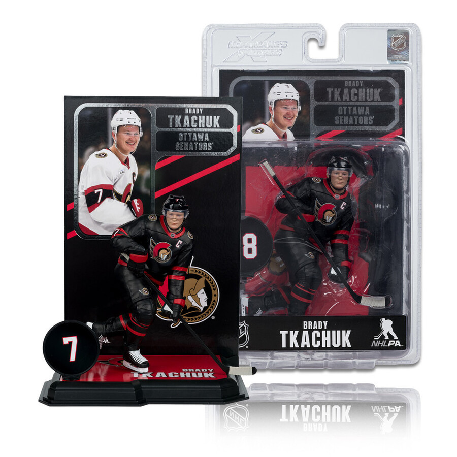 figurine brady tkachuk sénateurs dottawa lnh 7 pouces - sélection sportive mcfarlane