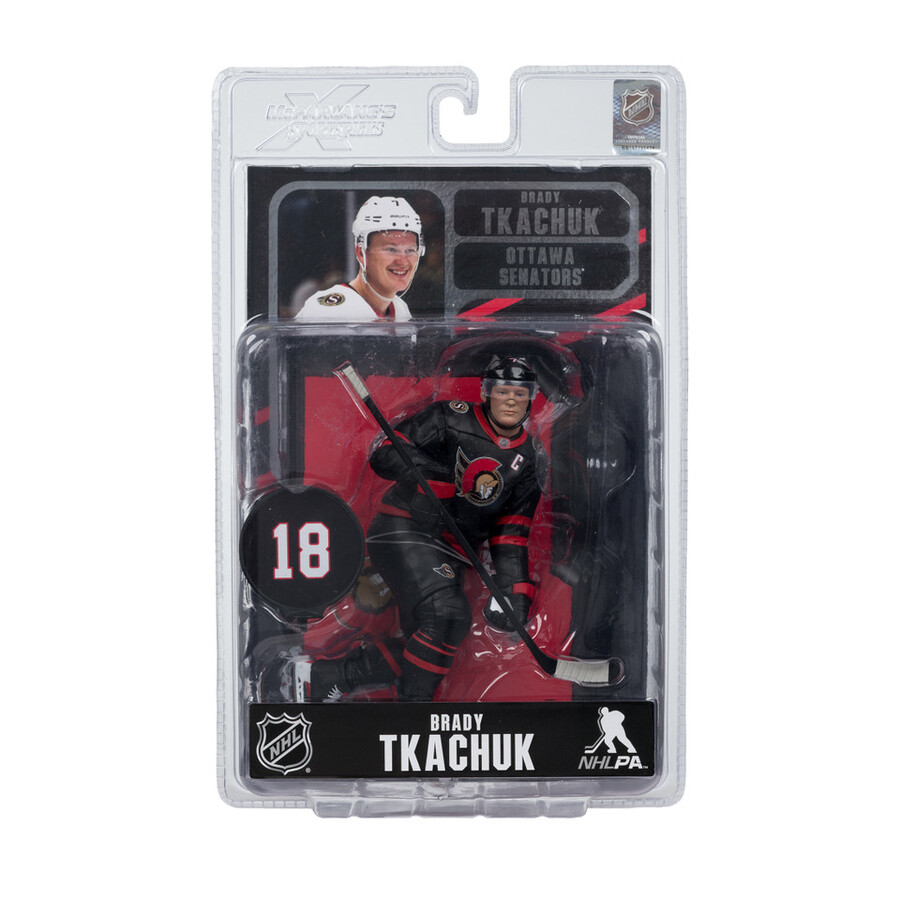 figurine brady tkachuk sénateurs dottawa lnh 7 pouces - sélection sportive mcfarlane