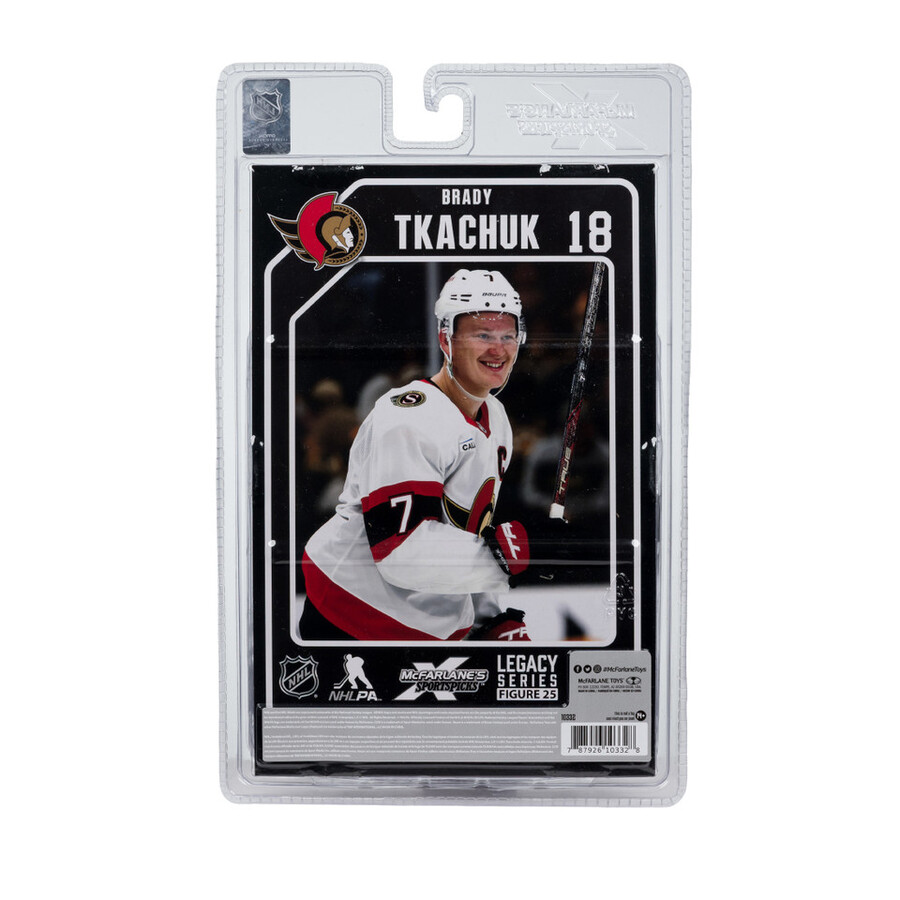 figurine brady tkachuk sénateurs dottawa lnh 7 pouces - sélection sportive mcfarlane