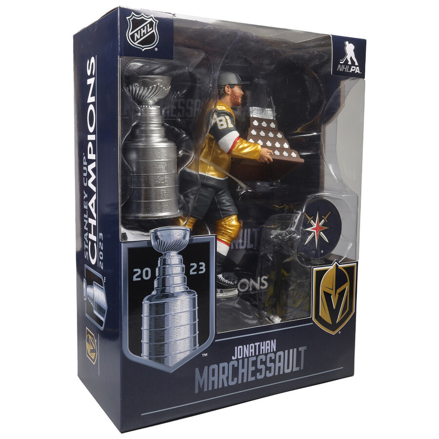 jonathan marchessault avec le trophée conn smyth et la coupe stanley boîte scellée dusine de la lnh 6