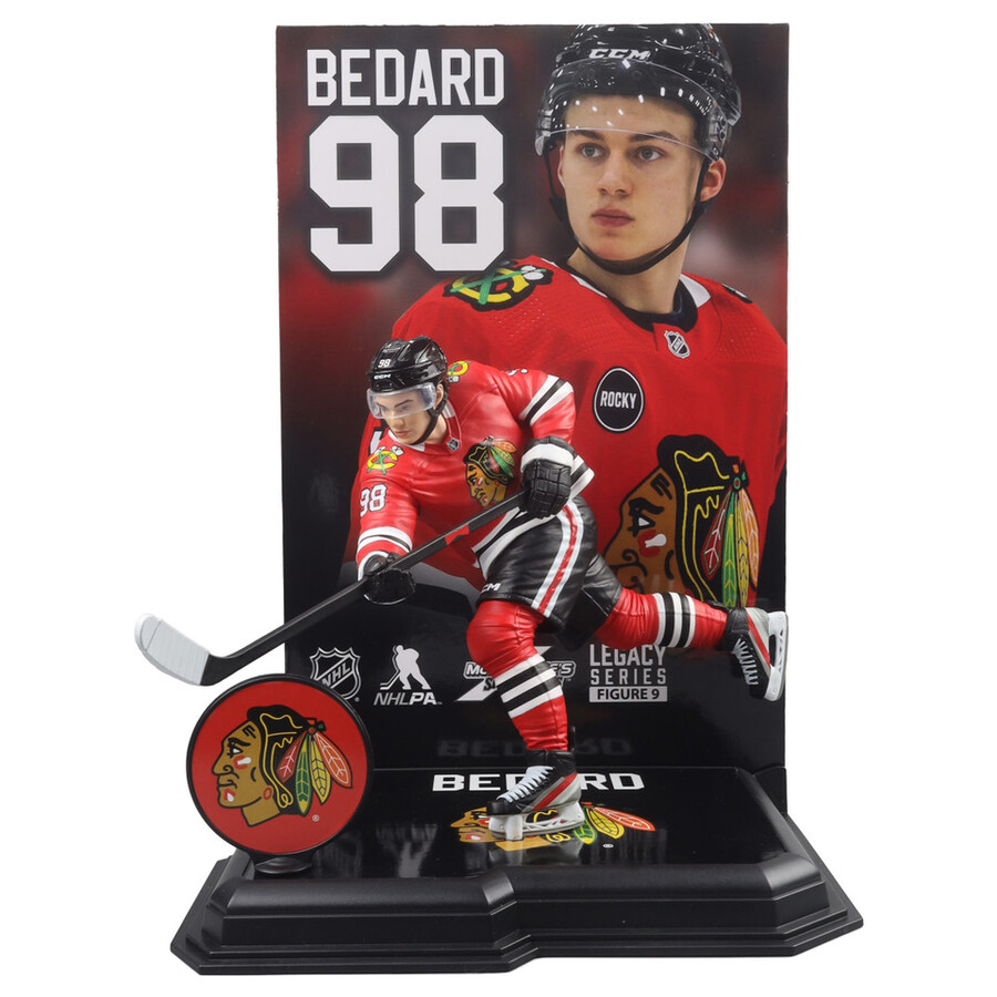 figurine connor bedard blackhawks de chicago lnh 7 pouces - sélection sportive mcfarlane