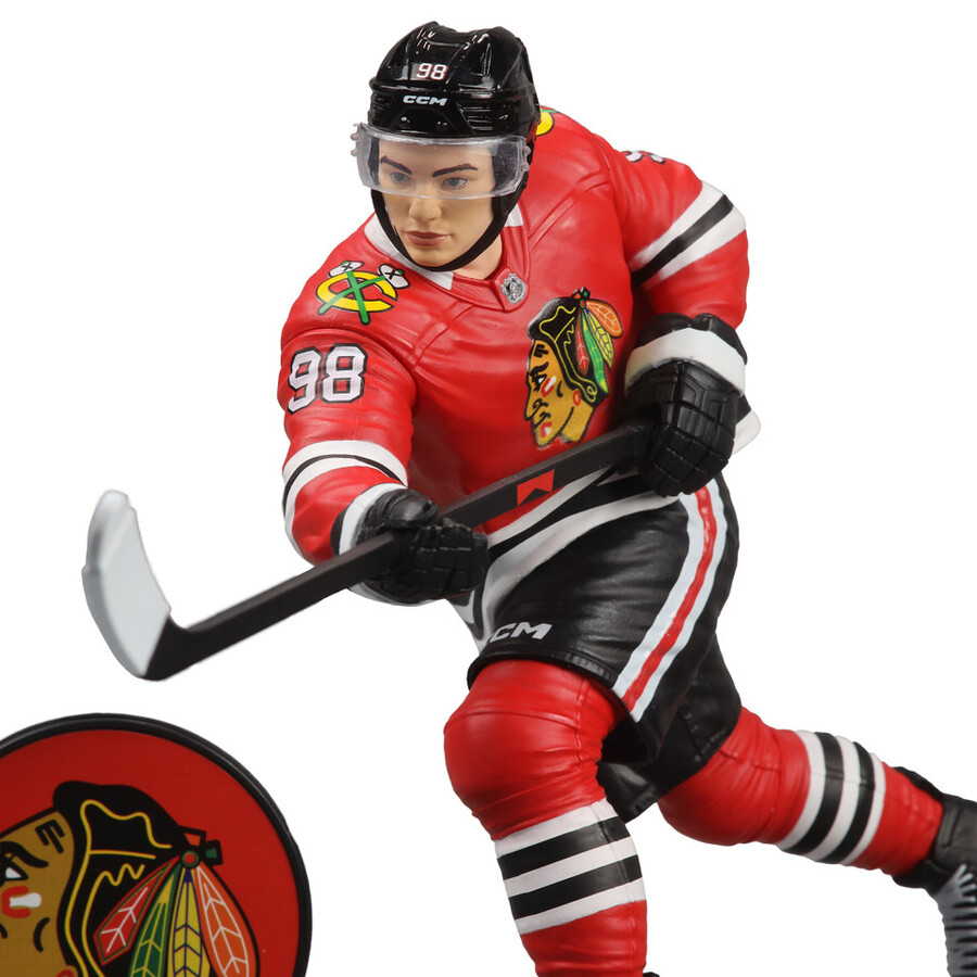 figurine connor bedard blackhawks de chicago lnh 7 pouces - sélection sportive mcfarlane