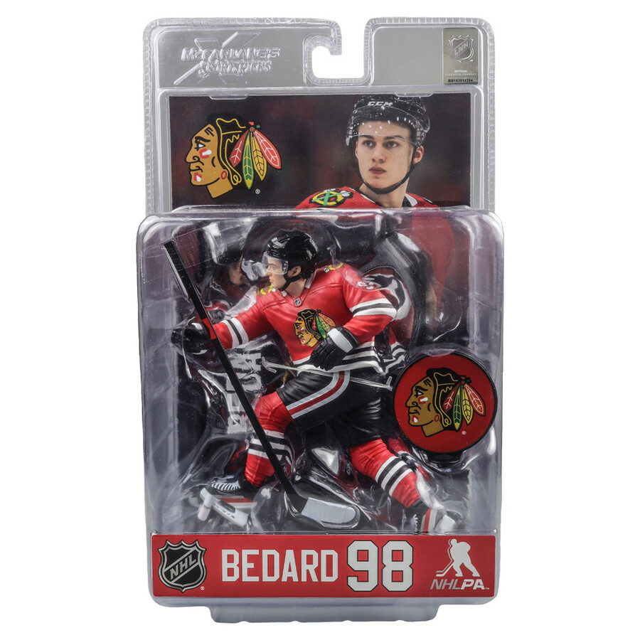 figurine connor bedard blackhawks de chicago lnh 7 pouces - sélection sportive mcfarlane