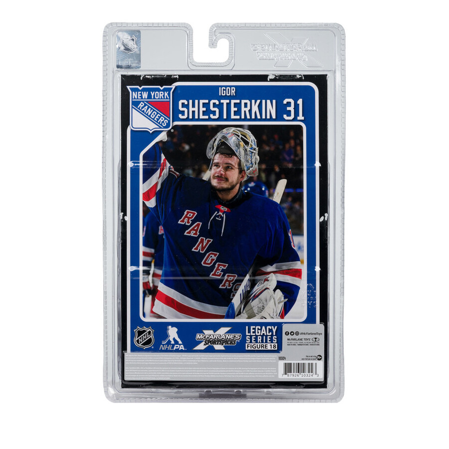 figurine igor shesterkin rangers de new york lnh 7 pouces - sélection sportive mcfarlane