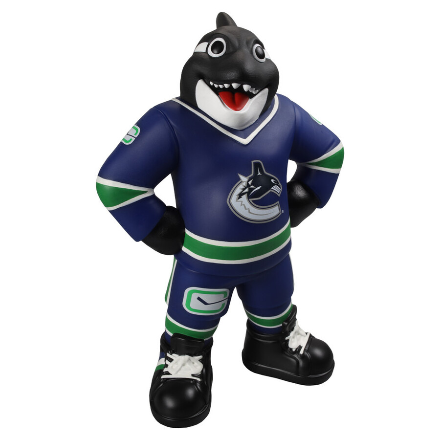 figurine mascotte de la lnh en vinyle de 20 cm 8 pouces représentant fin canucks de vancouver.