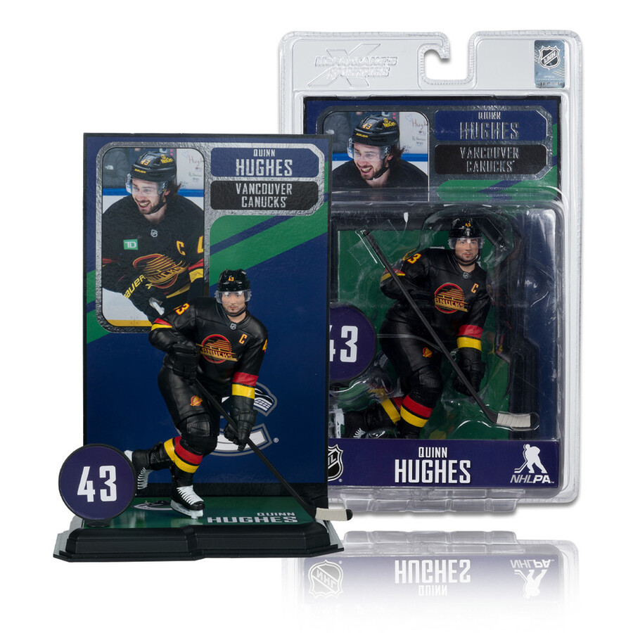figurine quinn hughes canucks de vancouver lnh 7 pouces - sélection sportive mcfarlane