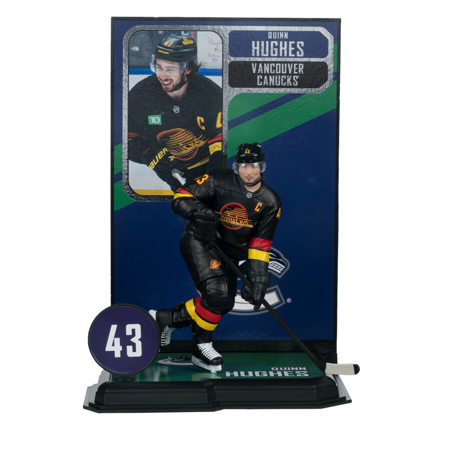 figurine quinn hughes canucks de vancouver lnh 7 pouces - sélection sportive mcfarlane