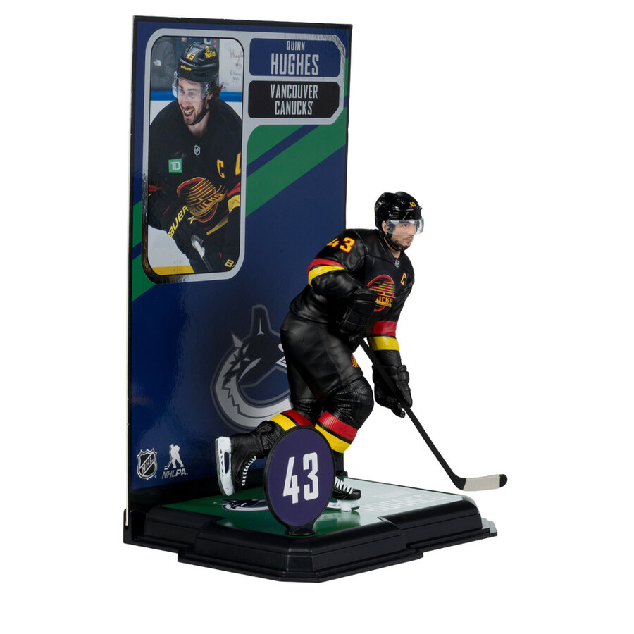 figurine quinn hughes canucks de vancouver lnh 7 pouces - sélection sportive mcfarlane