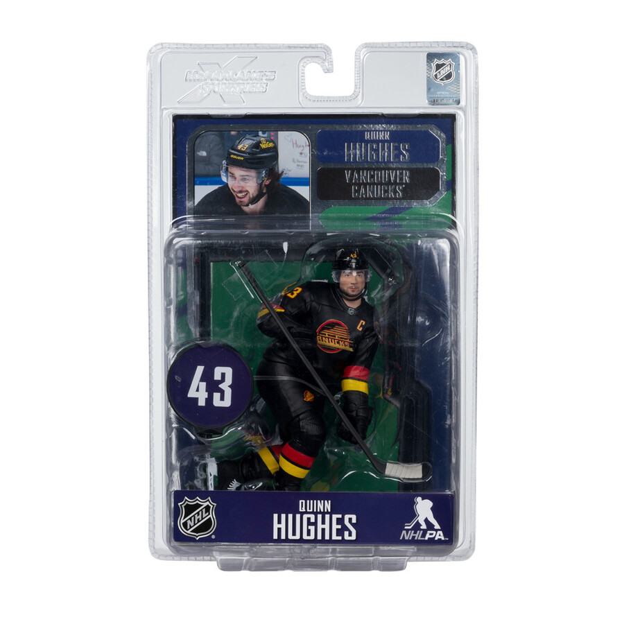figurine quinn hughes canucks de vancouver lnh 7 pouces - sélection sportive mcfarlane