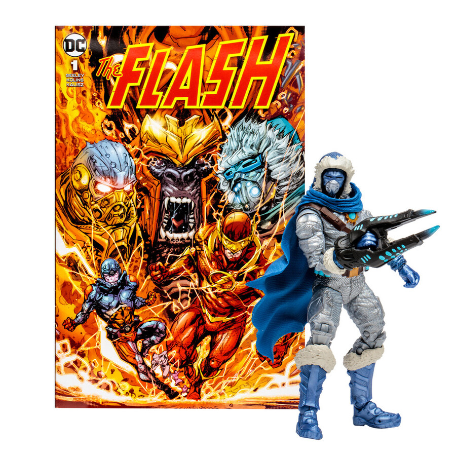 figurine captain cold avec the flash dc page punchers 18 cm étiquette dorée exclusivité mcfarlane toys store