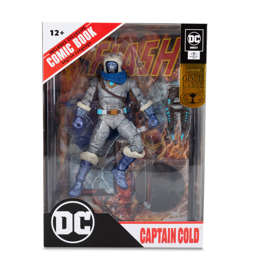 figurine captain cold avec the flash dc page punchers 18 cm étiquette dorée exclusivité mcfarlane toys store