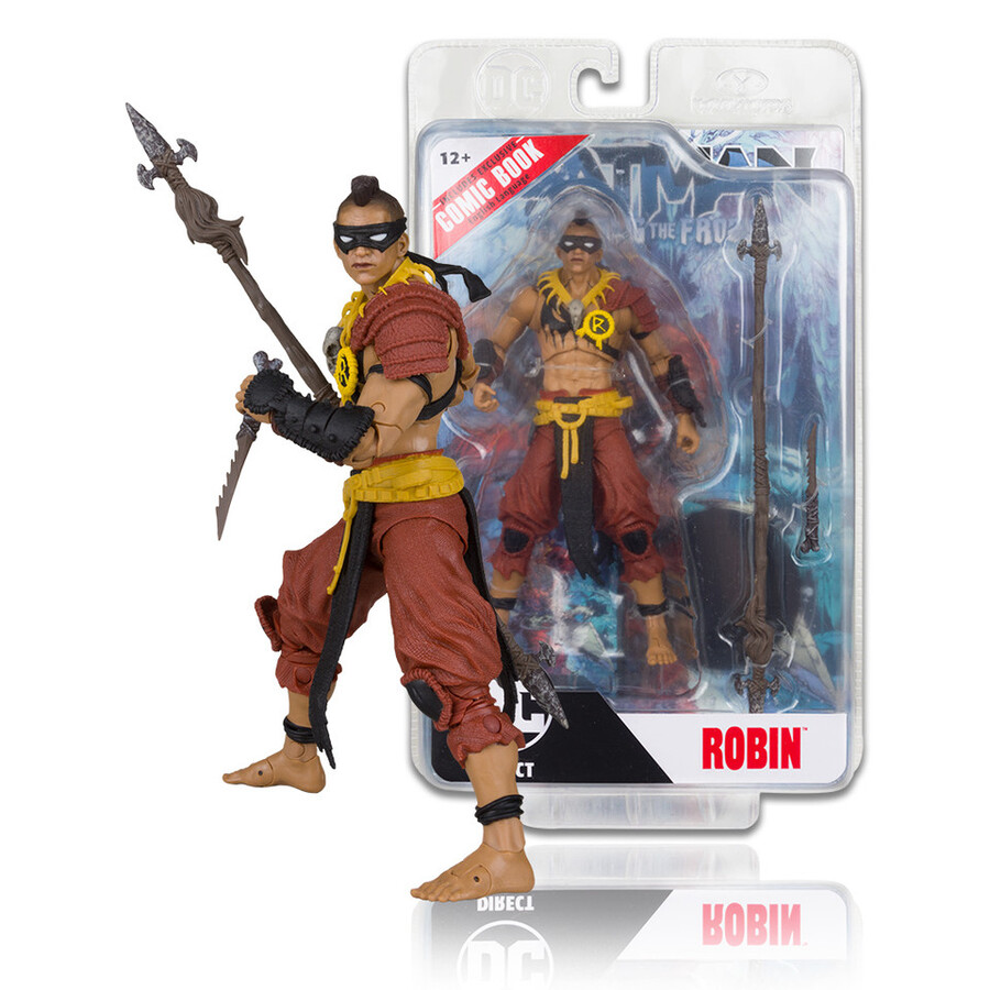figurine robin avec batman combattant la bd frozen dc page punchers 7 pouces