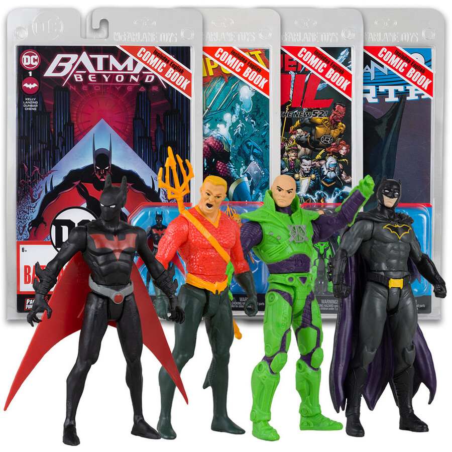 lot de 4 figurines dc page punchers wave 3 avec bandes dessinées 3