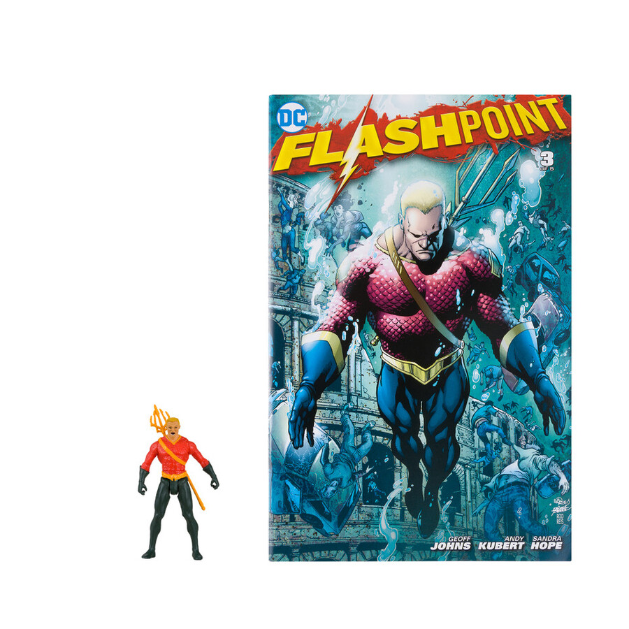 figurine aquaman avec bd flashpoint page punchers de 76 cm