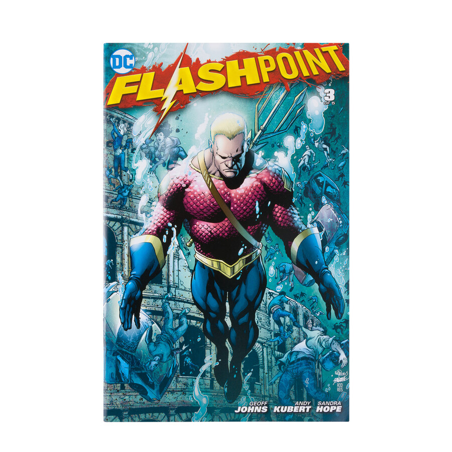 figurine aquaman avec bd flashpoint page punchers de 76 cm