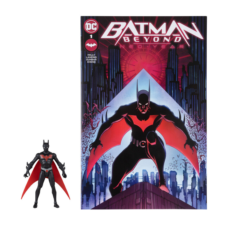figurine batman beyond avec neo-year comic page punchers de 76 cm