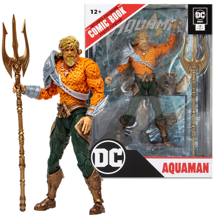 figurine aquaman avec bd dc page punchers 7 pouces
