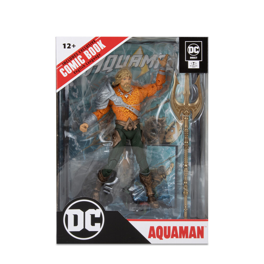 figurine aquaman avec bd dc page punchers 7 pouces