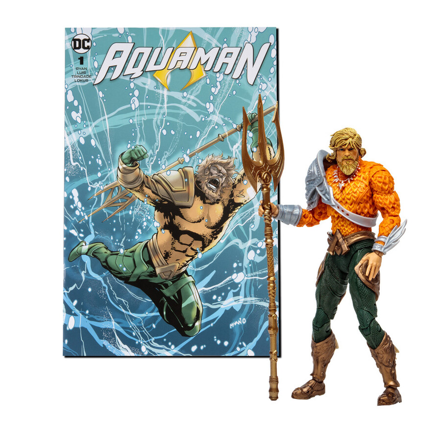 figurine aquaman avec bd dc page punchers 7 pouces