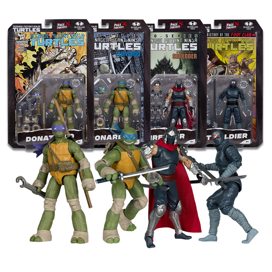 perforatrices page punchers lot de 4 figurines tortues ninja 127 cm avec bd