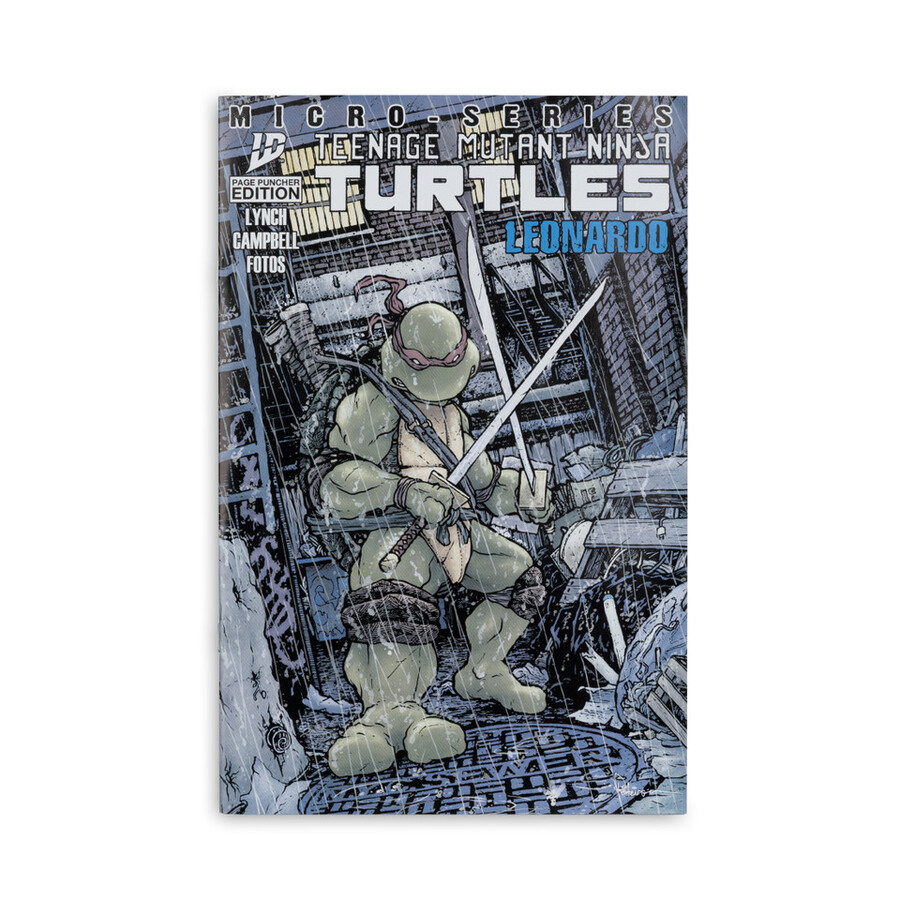 figurine leonardo page punchers tortues ninja de 125 cm avec bd