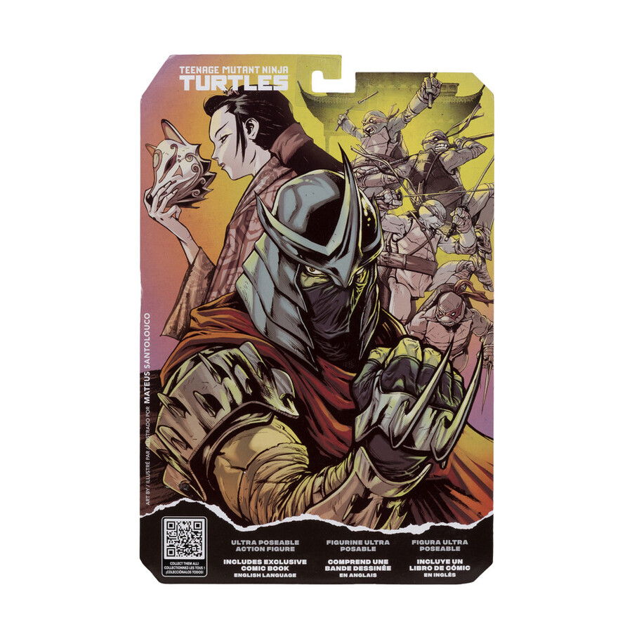 figurine shredder page punchers tortues ninja de 125 cm avec bd