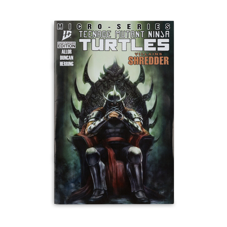 figurine shredder page punchers tortues ninja de 125 cm avec bd