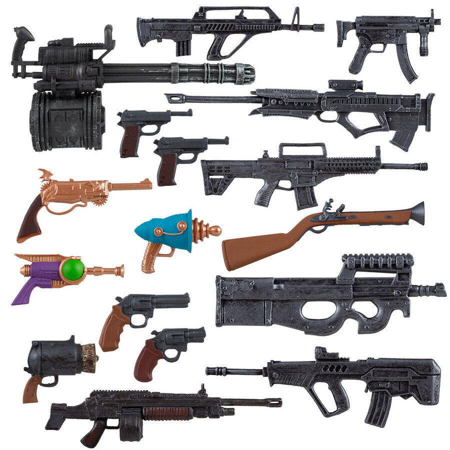 lot de 2 ensembles daccessoires n° 2 et n° 3 34 pièces - exclusivités mcfarlane toys store