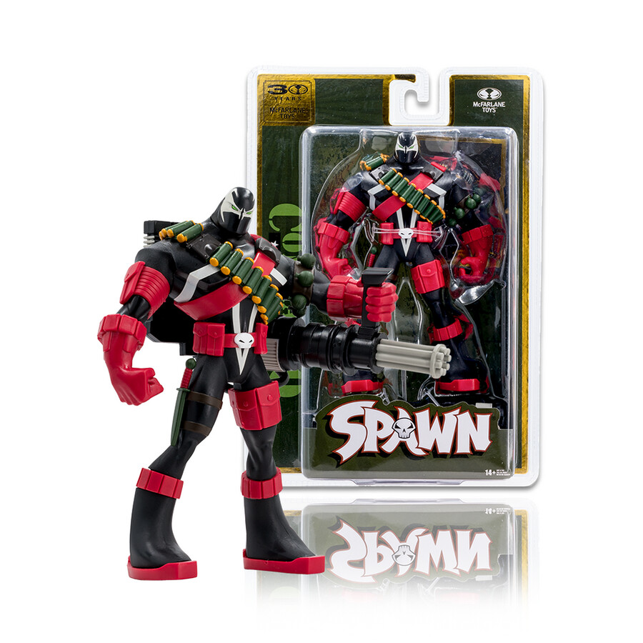 figurine commando spawn remasterisée numériquement 18 cm - 30e anniversaire de mcfarlane toys