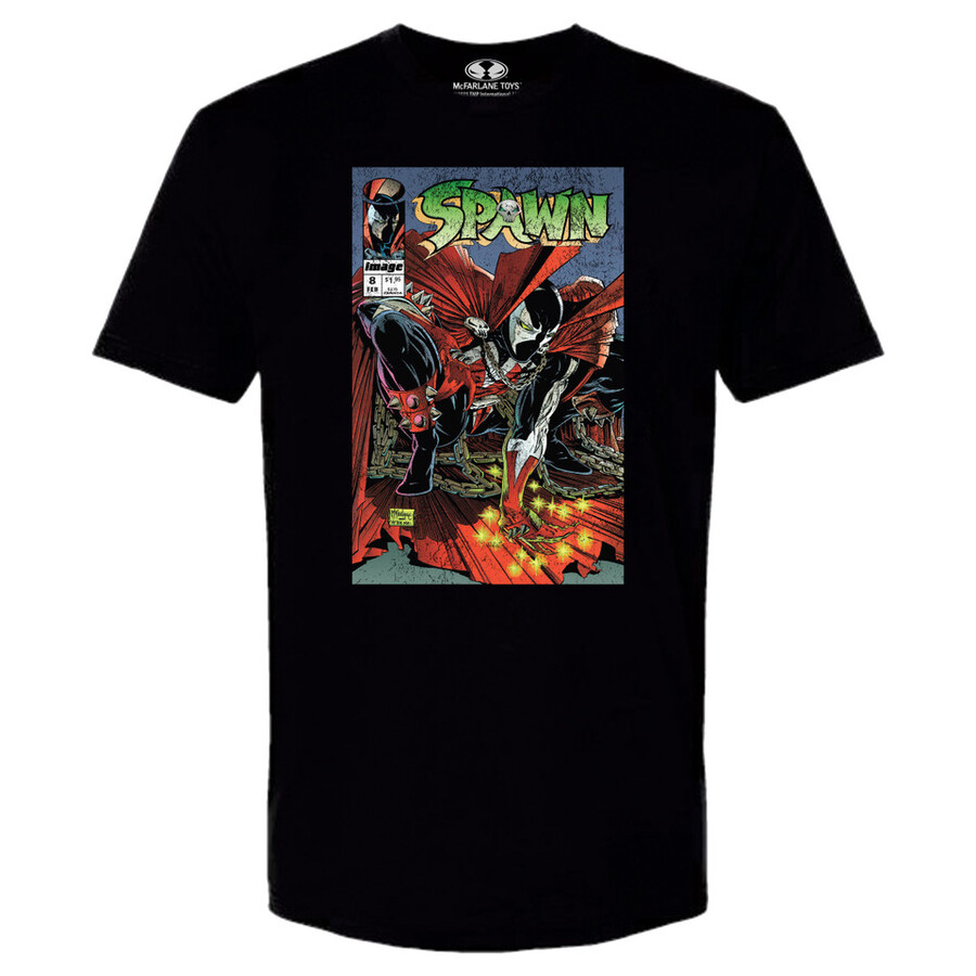 t-shirt noir exclusif mts couverture du comic spawn n° 8