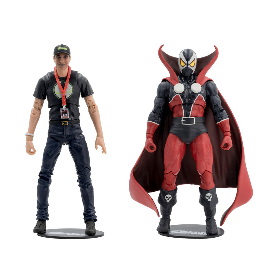 spawn et todd mcfarlane spawn - coffret de 2 figurines de 18 cm - 30e anniversaire de mcfarlane toys