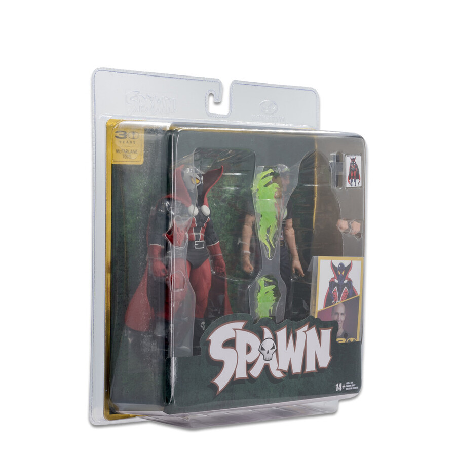 spawn et todd mcfarlane spawn - coffret de 2 figurines de 18 cm - 30e anniversaire de mcfarlane toys