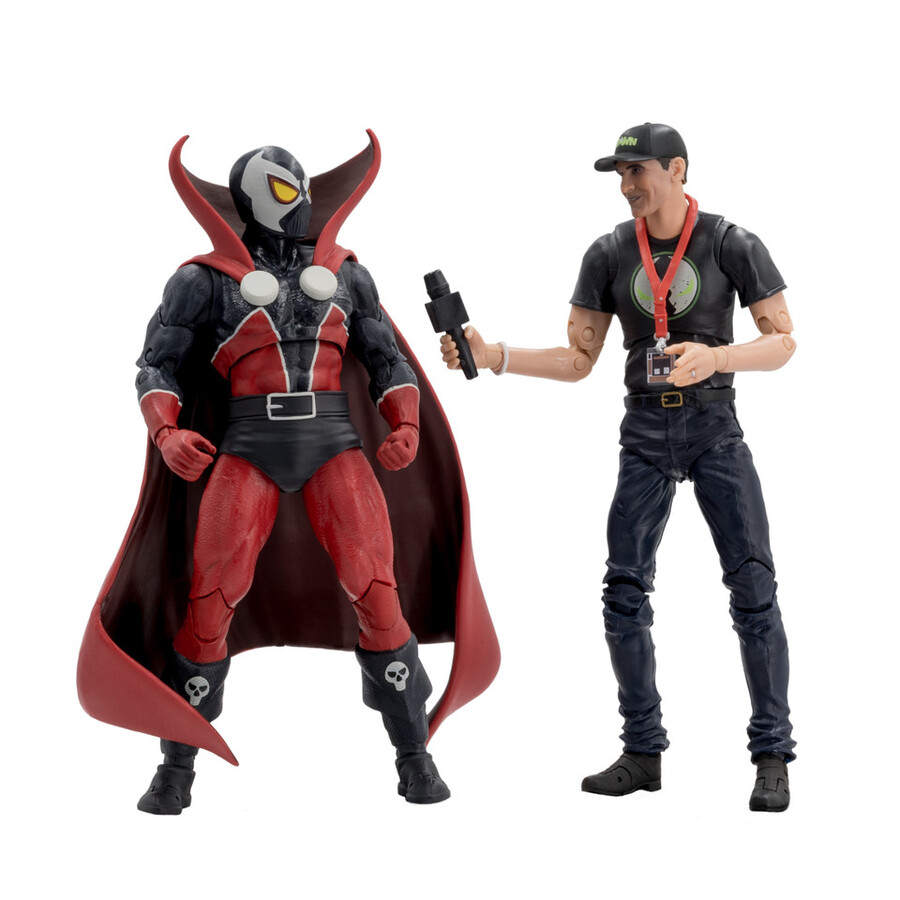spawn et todd mcfarlane spawn - coffret de 2 figurines de 18 cm - 30e anniversaire de mcfarlane toys