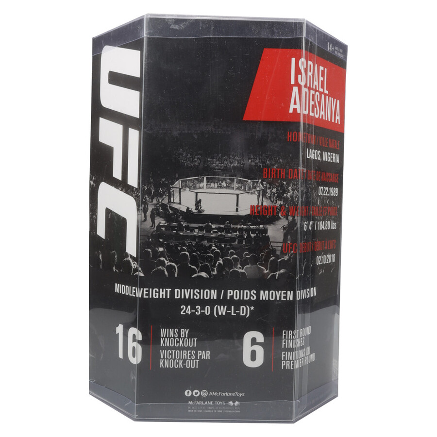 figurine israel adesanya ufc de 18 cm 7 pouces mcfarlanes sportspicks avec objet de collection numérique