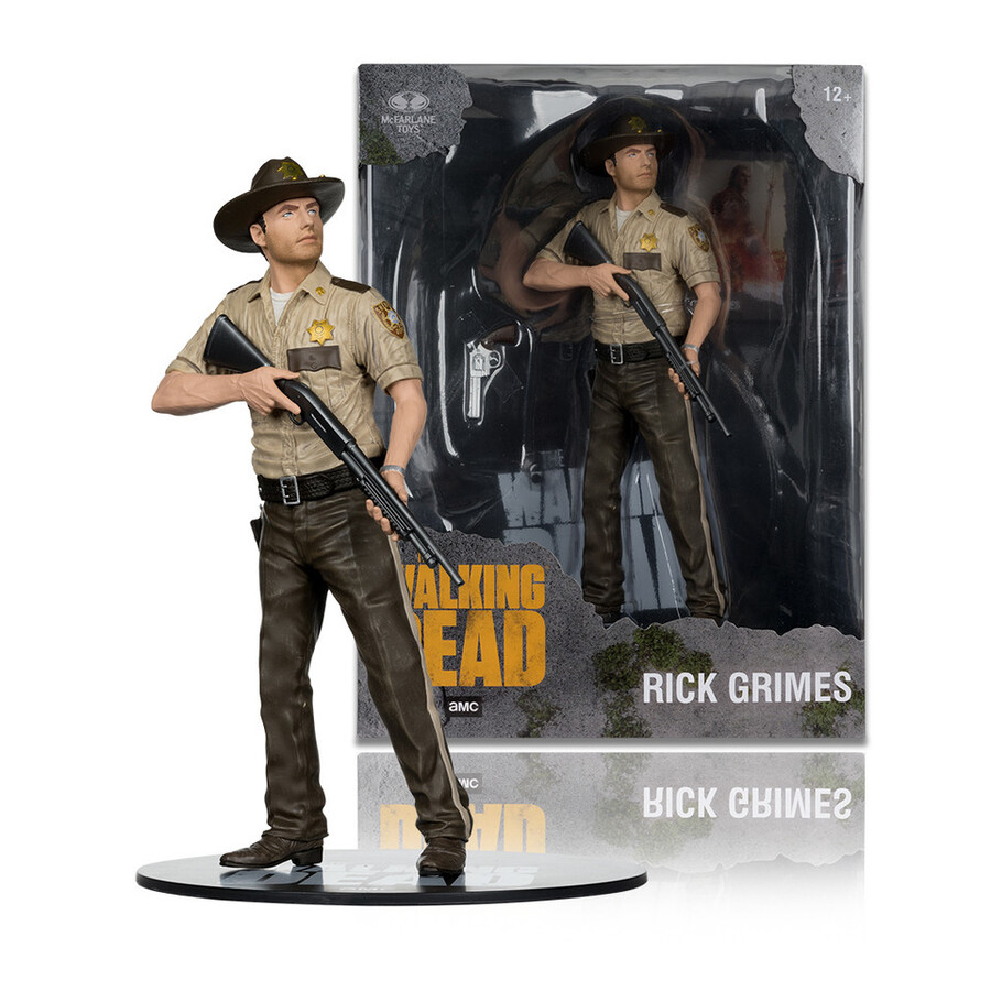 figurine articulée de rick grimes the walking dead de 25 cm