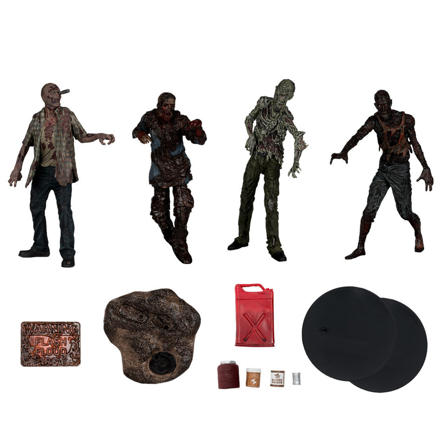 figurines walkers the walking dead de 127 cm lot de 4